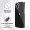 Funda silicona transparente para iPhone, vista de ambiente