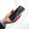 Funda silicona transparente para iPhone, vista de ambiente