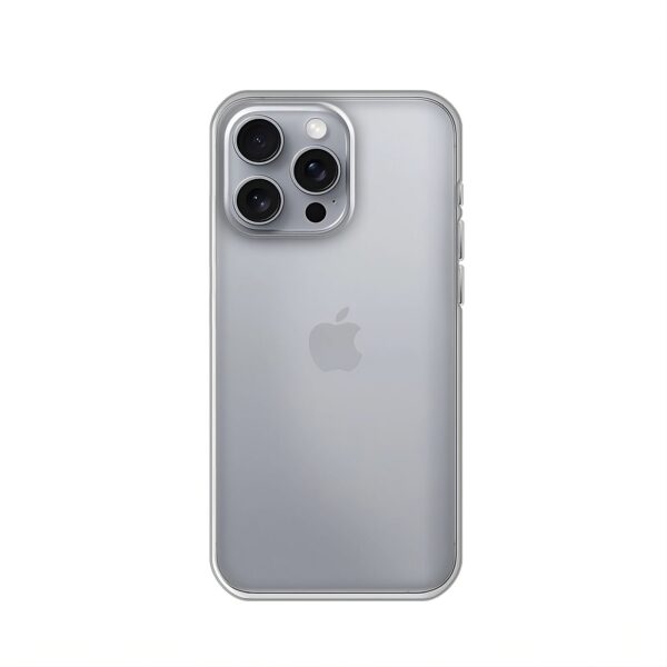 Funda silicona transparente para iPhone 15 Pro y 16 Pro